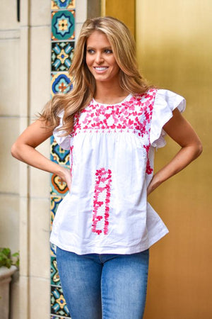J. Marie The Sarah Kate Top - White - Eden Lifestyle