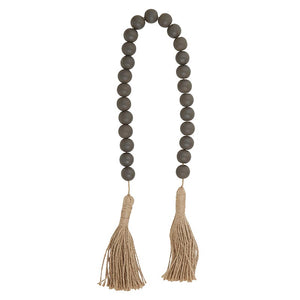 Eden Lifestyle, Home - Decorations,  Dark Charcoal with Jute Wood Beads