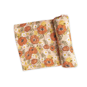 Desert Poppies Swaddle Blanket - Eden Lifestyle