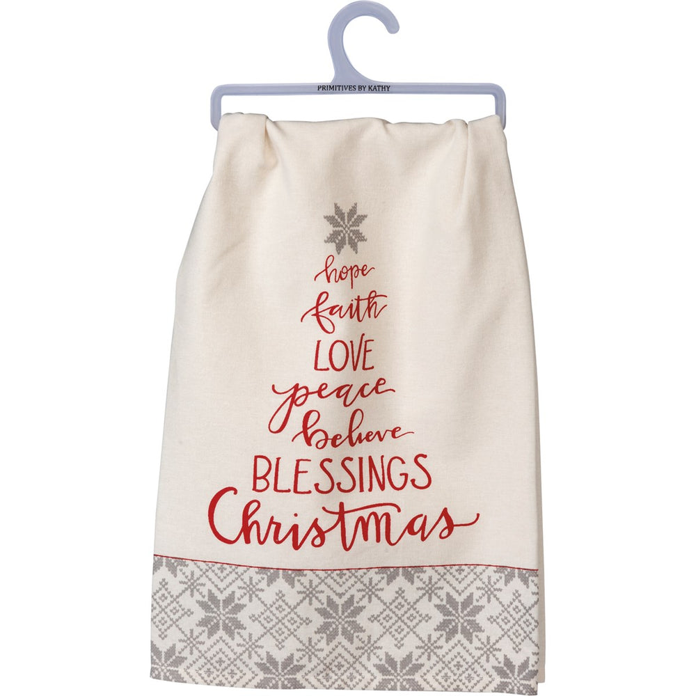 Eden Lifestyle, Home - Serving,  Dish Towel - Blessings Christmas