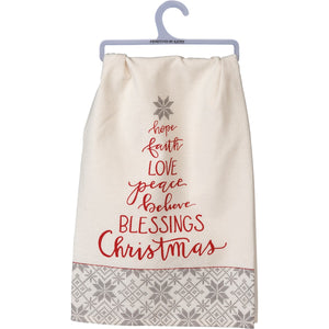 Eden Lifestyle, Home - Serving,  Dish Towel - Blessings Christmas