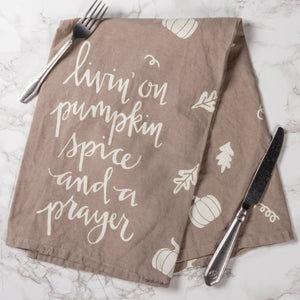 Primitives By Kathy, Home - Serving,  Dish Towel - Livin' On Pumpkin Spice & A Prayer