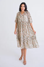 Ditsy Floral Vintage Midi Dress - Eden Lifestyle