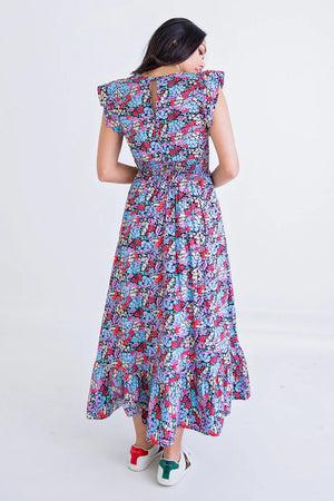 Ditzy Floral Poplin Ruffle Dress - Eden Lifestyle