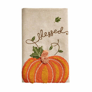 Mud Pie Embroidered Pumpkin Towel - Eden Lifestyle