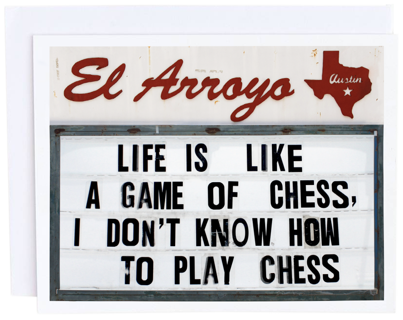 El Arroyo Chess Card - Eden Lifestyle