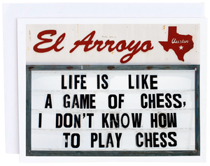 El Arroyo Chess Card - Eden Lifestyle