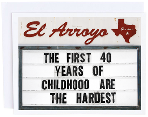 El Arroyo First 40 Years Card - Eden Lifestyle