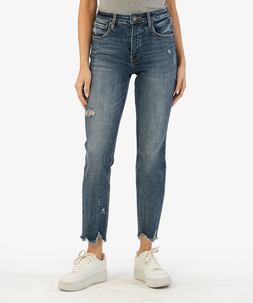 KUT from the Kloth Elizabeth High Rise Fab Ab Straight (Luring Wash) - Eden Lifestyle