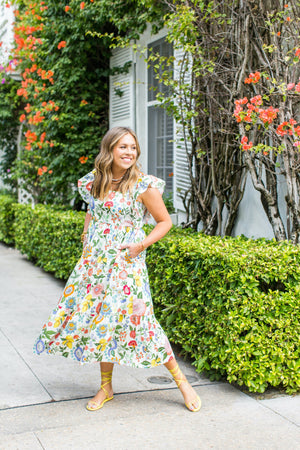 Eloise Dress in Lemon Verbena - Eden Lifestyle