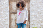 Eloise Heart V Sweater - Eden Lifestyle