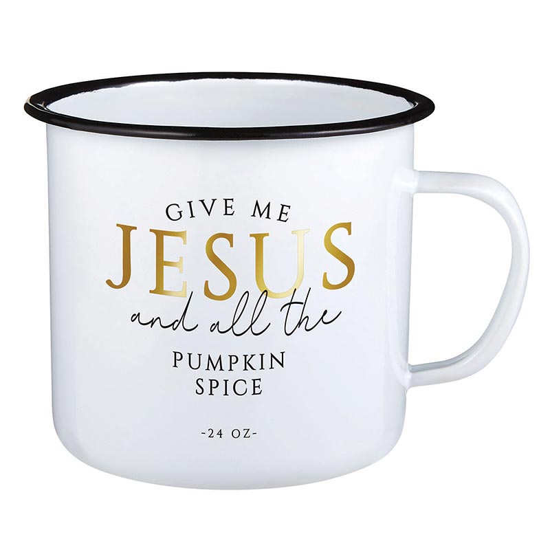 Eden Lifestyle Boutique, Home - Drinkware,  Jesus Pumpkin Spice Enamel Mug