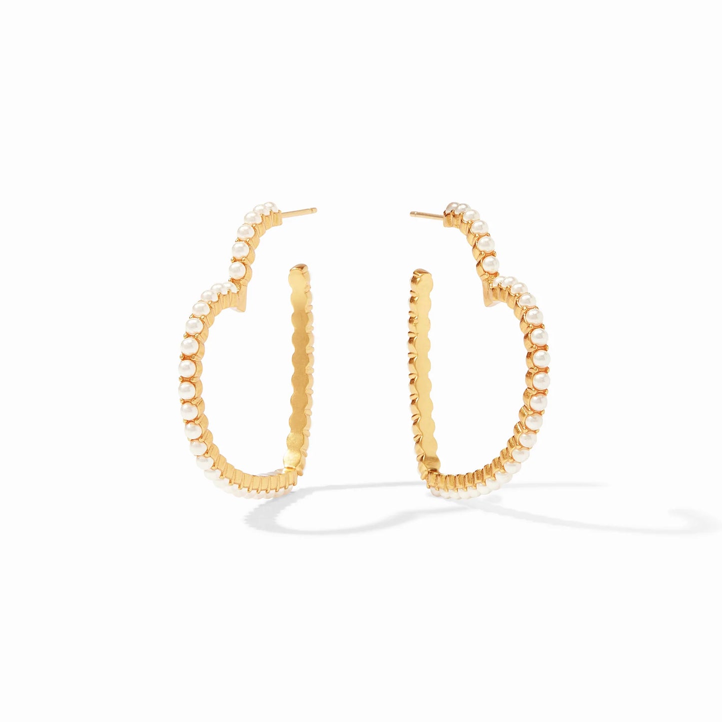 Esme Heart Pearl Hoop - Eden Lifestyle