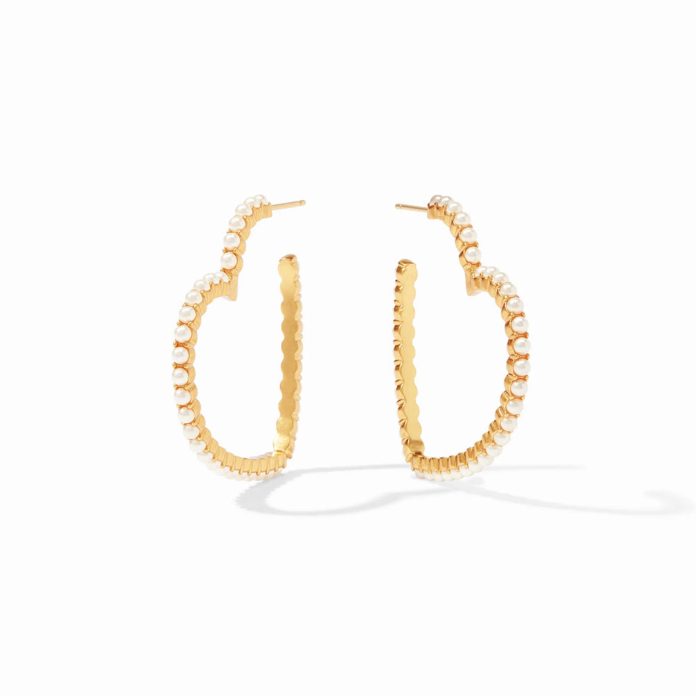 Esme Heart Pearl Hoop - Eden Lifestyle