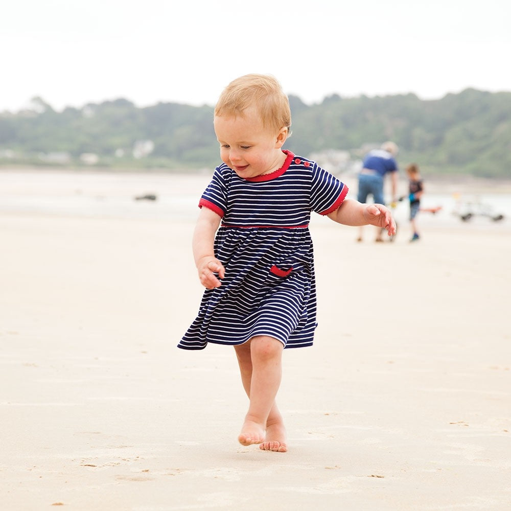 Jojo Maman Bebe, Girl - Dresses,  Jojo Maman Bebe Essential Navy Stripe Summer Dress