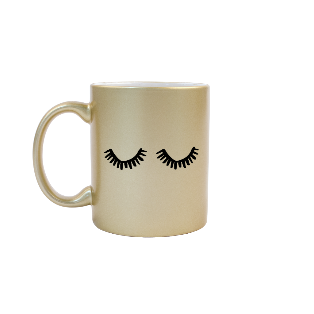 Eden Lifestyle, Home - Drinkware,  Eyelashes Metallic Gold Mug