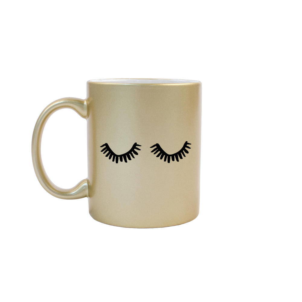 Eden Lifestyle, Home - Drinkware,  Eyelashes Metallic Gold Mug