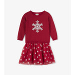 Hatley, Girl - Dresses,  Hatley Glitter Snowflake Drop Waist Dress