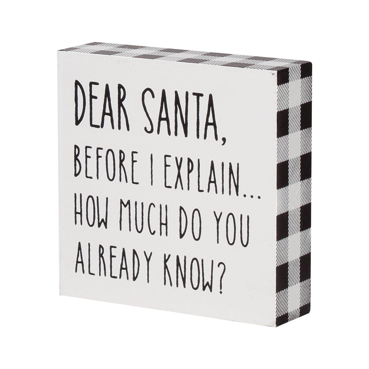 Dear Santa Block Sign - Eden Lifestyle