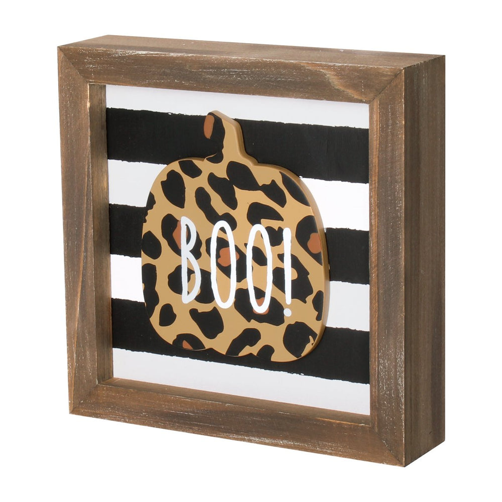 Boo Cheetah Decorative Sign - Eden Lifestyle