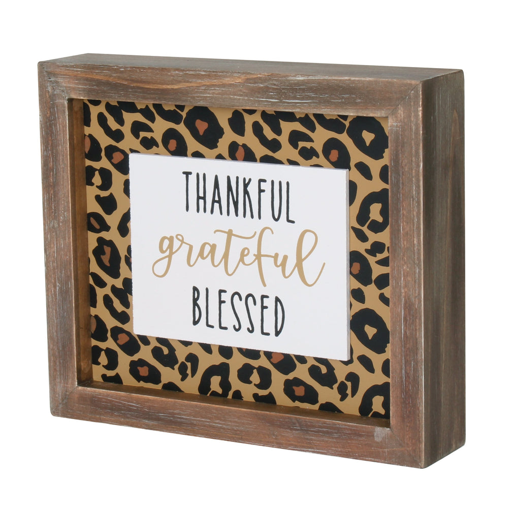 Thankful Grateful Cheetah Sign - Eden Lifestyle