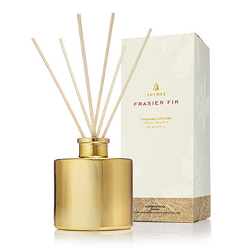 Thymes Frasier Fir Petite Gold Reed Diffuser - Eden Lifestyle