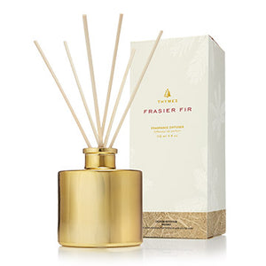 Thymes Frasier Fir Petite Gold Reed Diffuser - Eden Lifestyle