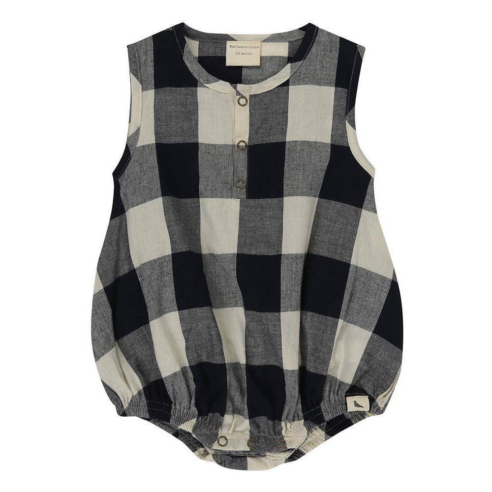 Turtledove London, Baby Girl Apparel - One-Pieces,  Turtledove London Check Woven Bubble Romper
