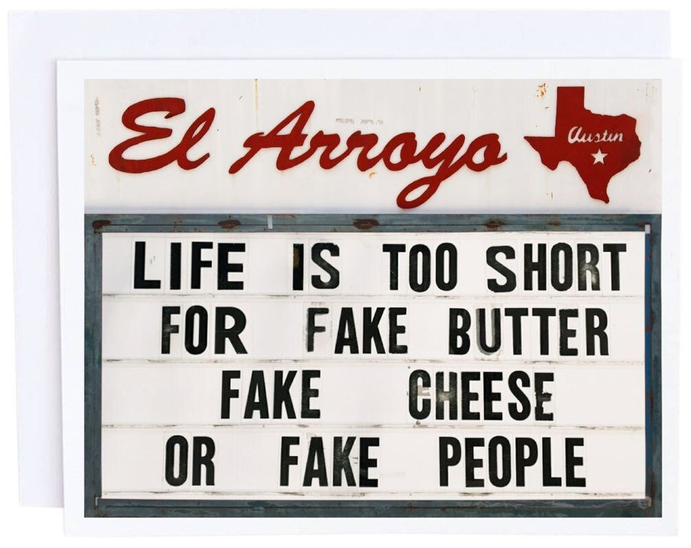 El Arroyo Fake Cheese Card - Eden Lifestyle