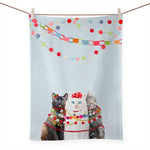 Festive Cat Trio Tea Towel - Eden Lifestyle