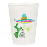 Fiesta Margarita Patron Watercolor Reusable Cups - Set of 10 - Eden Lifestyle