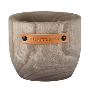 Eden Lifestyle, Home - Decorations,  Filled with Peace Wood Planter