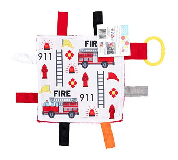 Firetruck Crinkle Tag Square 8x8 Teach at Home Toy - Eden Lifestyle