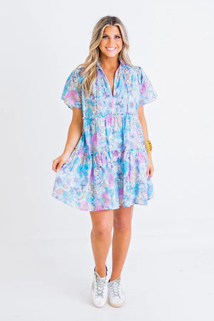 Floral 70's Tier Dress - Eden Lifestyle