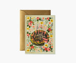 Floral Cake Birthday Greeting Card - Eden Lifestyle