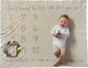 Primitives By Kathy, Baby - Blankets,  From Head To Toe Milestone Blanket