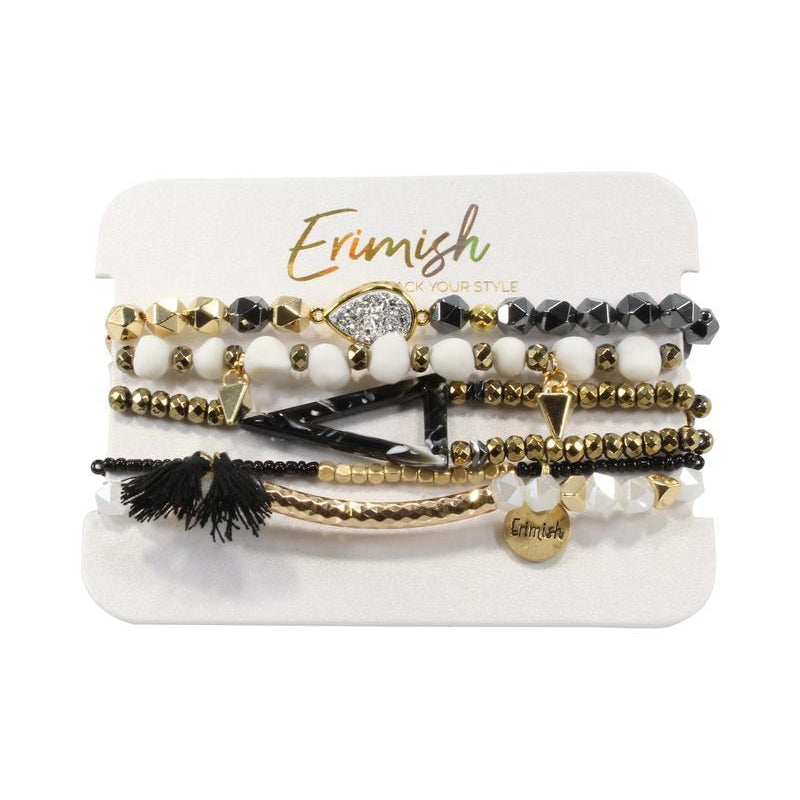Erimish, Accessories - Jewelry,  Black Fruit Loops Bracelet Stack