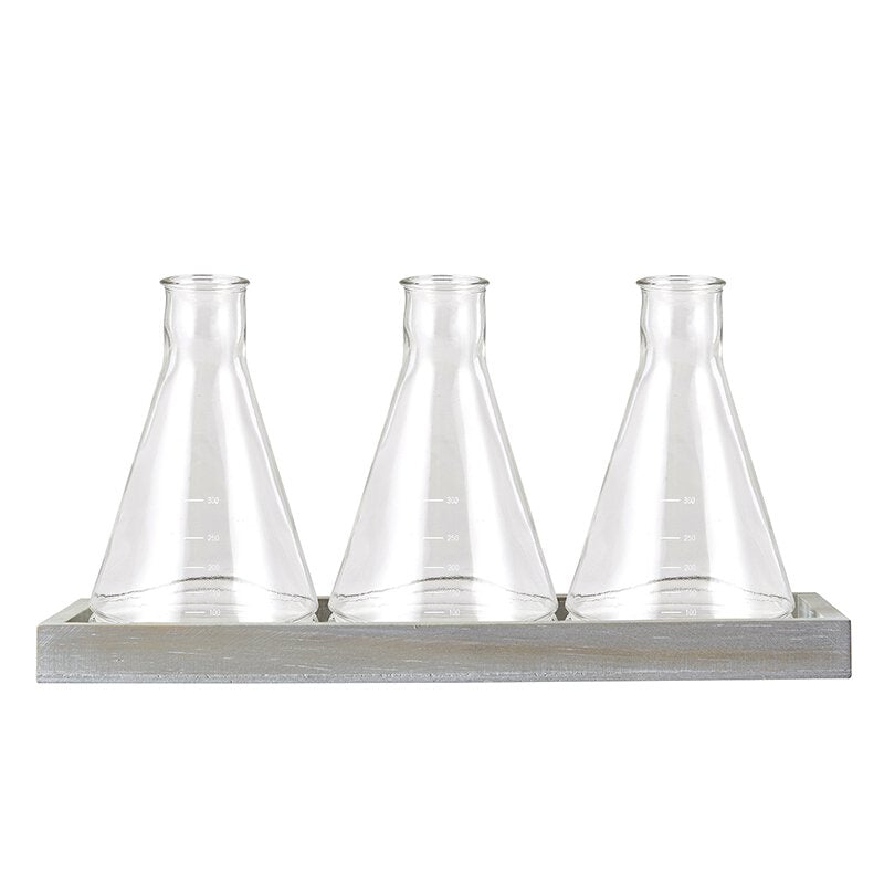 Santa Barbara, Home - Decorations,  Glass Beaker Vase - Trio Set