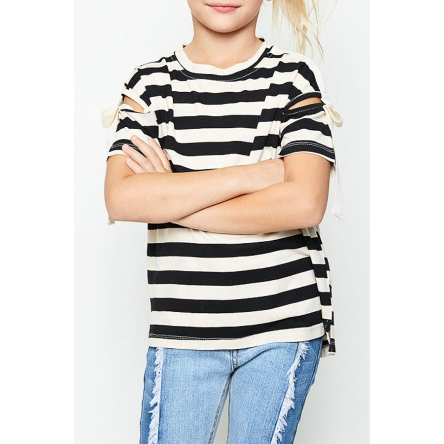 Hayden LA, Girl - Shirts & Tops,  Stripe Bow top