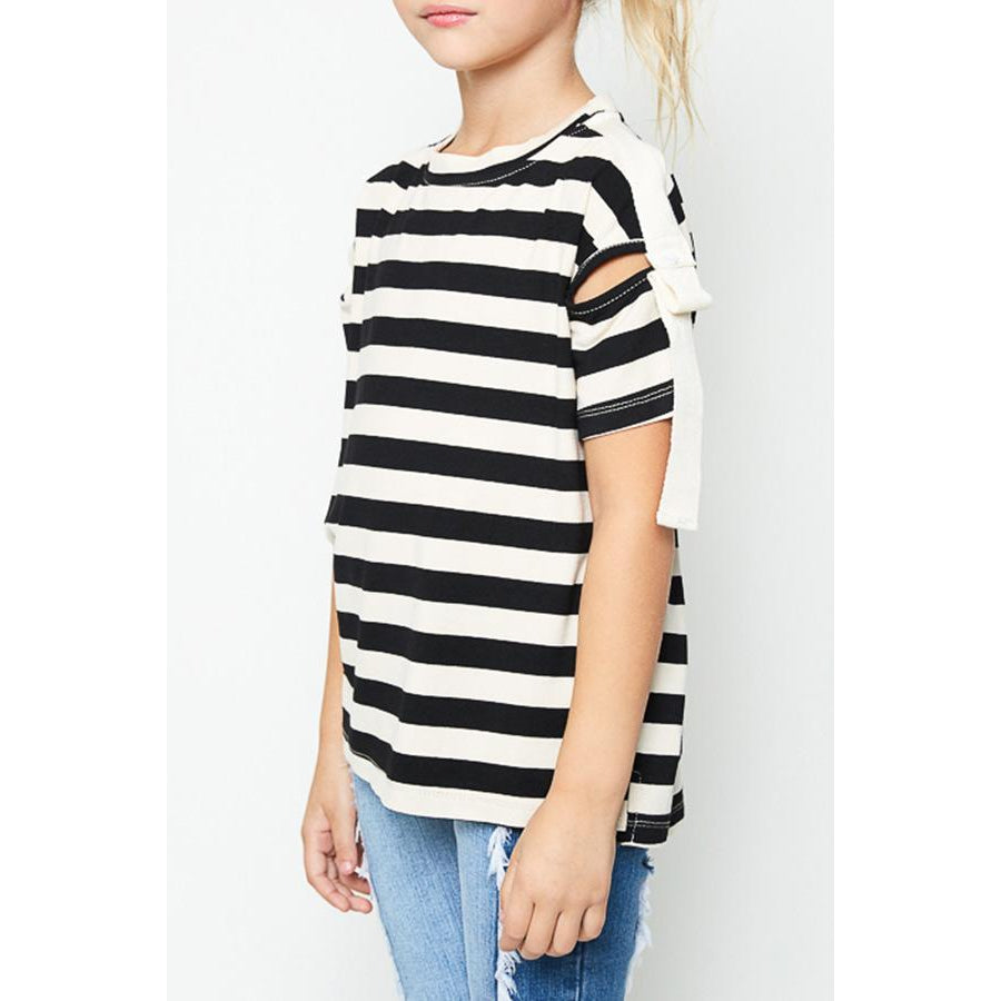 Hayden LA, Girl - Shirts & Tops,  Stripe Bow top