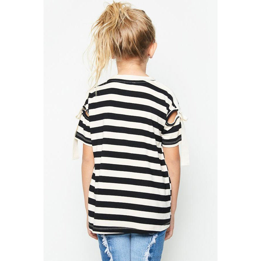 Hayden LA, Girl - Shirts & Tops,  Stripe Bow top