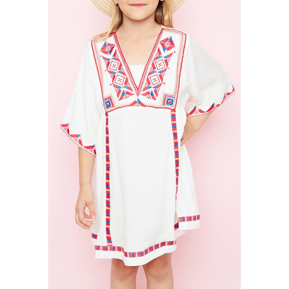 Hayden LA, Girl - Dresses,  Fancy Embroidered Bell Sleeve Dress