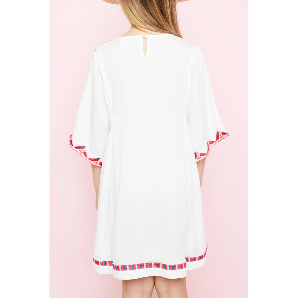 Hayden LA, Girl - Dresses,  Fancy Embroidered Bell Sleeve Dress