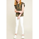 Hayden LA, Girl - Shirts & Tops,  Camo Ruffles