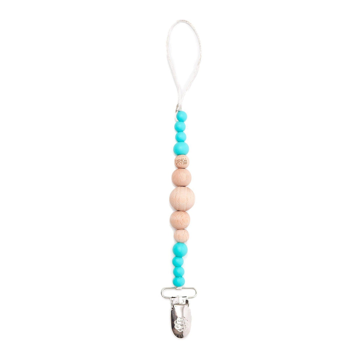 Bella Tunno, Baby - Teethers,  Bella Tunno Havana Turquoise One. Good. Bead. Pacifier Clip