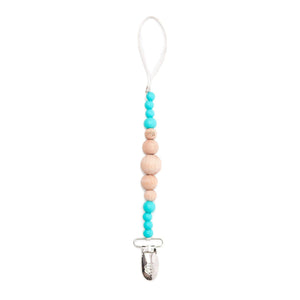 Bella Tunno, Baby - Teethers,  Bella Tunno Havana Turquoise One. Good. Bead. Pacifier Clip