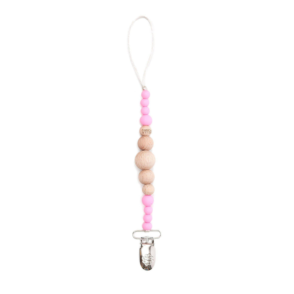 Bella Tunno, Baby - Teethers,  Bella Tunno Paris Pink One. Good. Bead. Pacifier Clip