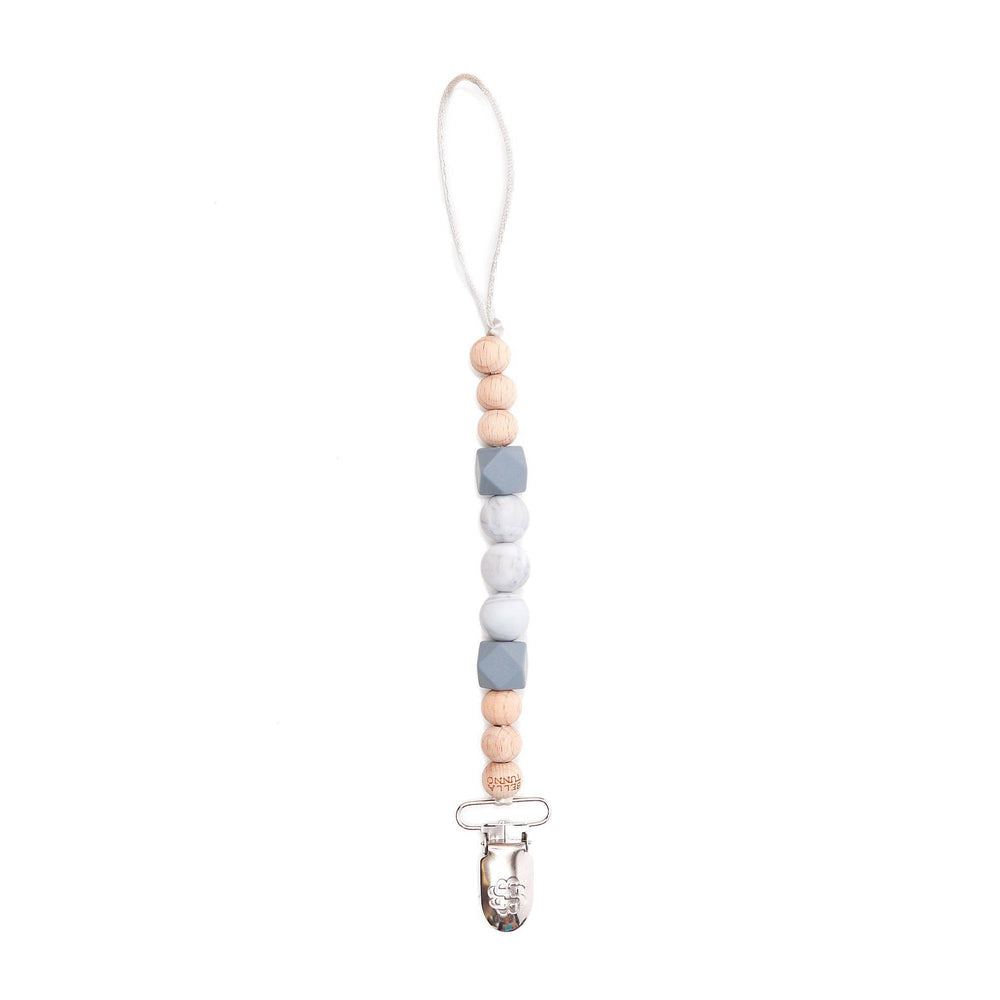 Bella Tunno, Baby - Teethers,  Bella Tunno Garland Gray One. Good. Bead. Pacifier Clip