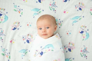 Angel Dear, Baby - Swaddles,  Angel Dear Mermaid and Friends Swaddle Blanket