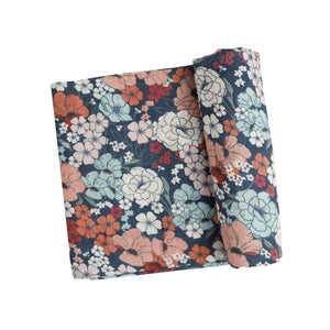 Garden Club Swaddle Blanket Blue - Eden Lifestyle